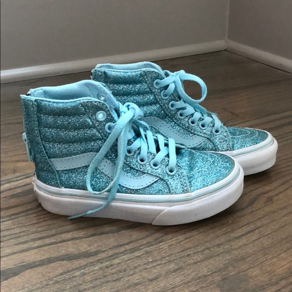 glitter hi top vans